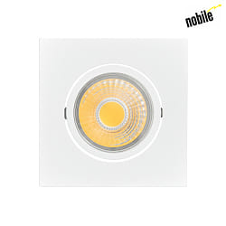 Recessed LED downlight A 5068Q T FLAT, 8.8 x 8.8cm, COB, 8W 3000K 38, swivelling, white