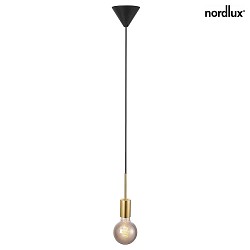 Luci a sospesione PACO 1-Lampadina E27 IP20, Opaco, Ottone, Nero