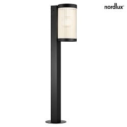 Outdoor Design-Stehleuchte COUPAR, IP54, 80cm, E27, Aluminium / gerippter PVC-Diffusor, schwarz