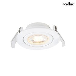 LED Einbaustrahler MONOLO, 1er Set, 36, 4,8W, 3000K, 70/230/450lm, IP20, IK03, dimmbar, wei