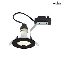 Downlight CANIS Set di 3 GU10 IP20, nero dimmerabile