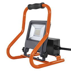 LED Flutlicht-Strahler WORKLIGHTS R-STAND SOCKET (GEN 2), IP44 IK06, mit Steckerkabel + 2 Steckdosen, 30W 4000K 2700lm 120