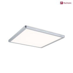 LED Panel ATRIA SHINE, 29.3x29.3cm, 230V, 16W 3000K 1600lm, Kunststoff, Chrom matt