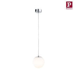 LED Pendelleuchte GOVE Badleuchte, 9W, IP44, Glas satiniert, chrom