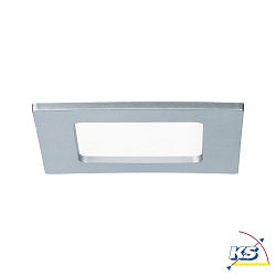 LED Einbauleuchte QUALITY PREMIUM PANEL LED, eckig, IP44, 1x6W, 4000K, 230V, 115x115mm, Chrom matt