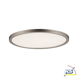 LED Einbaupanel AREO, IP44, rund,  18cm, 12W 3000K 930lm,  dimmbar, Nickel matt