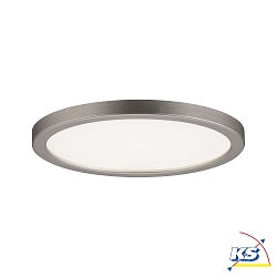 LED Einbaupanel AREO, IP44, rund,  12cm, 8W 3000K 520lm,  dimmbar, Nickel matt