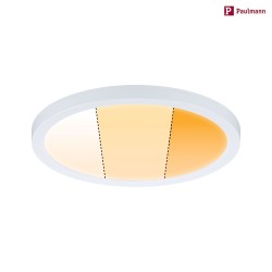 LED Einbau-Panel AREO VariFit DTW, IP44/20, rund,  17.5cm, 15W 4000/3000/2000K, Dim-to-Warm (3-stufig), wei matt