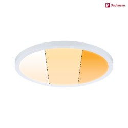 LED Einbau-Panel AREO VariFit DTW, IP44/20, rund,  23cm, 18W 4000/3000/2000K, Dim-to-Warm (3-stufig), wei matt