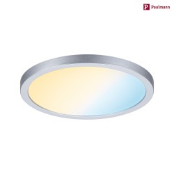 LED Recessed Panel AERO VariFit Zigbee TW, round, IP44, 17.5cm, 15W Tuneable White, chrome matt