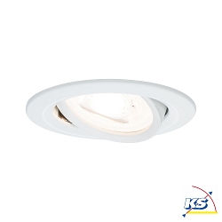 Lumire encastre NOVA rond, pivotant GU10, blanc mat