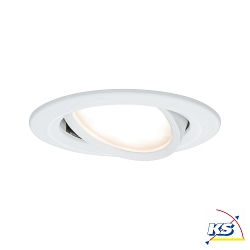 Lumire encastre NOVA PLUS COIN rond, pivotant IP23, blanc mat gradable 6,8W 2.700K