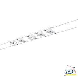 Seilsystem Mac II mit 5 Spots, max. 10W GU5.3 (exkl.), Wei