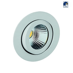 Downlight TALU Plug&Play rotondo, girevole IP20, bianco opaco dimmerabile