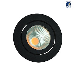 recessed luminaire TALU LED round, swivelling IP20, black matt dimmable 694lm 2600-2800K CRI 90-100