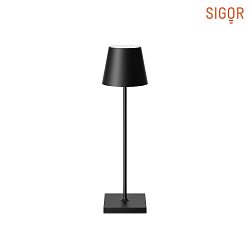 Lampe de table  accu NUINDIE USB-C rond, CCT Switch, avec variateur tactile IP54, noir nuit gradable