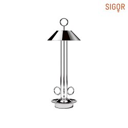 Lampe de table  accu NUDIDEROT IP54, chrome gradable