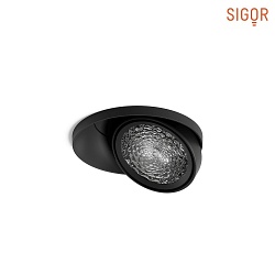 Plafonnier encastr NIVO 142 pivotant IP30, noir gradable