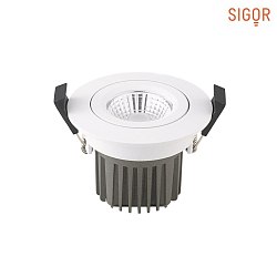 LED Einbau-Downlight DILED 68, IP20,  8.5cm, 10W 3000K 640lm 36, dimmbar, schwenkbar, wei