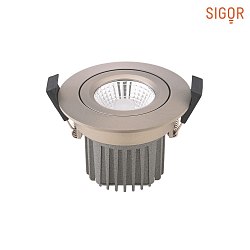 LED Einbau-Downlight DILED 68, IP20,  8.5cm, 10W 3000K 640lm 36, dimmbar, schwenkbar, stahl