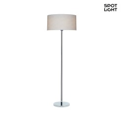 Floor lamp LEILA, E27, chrome base, crocodile shade