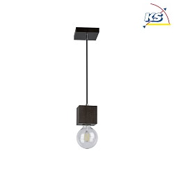 Luminaire  suspension TRONGO SQUARE   E27 IP20, noir , noisette