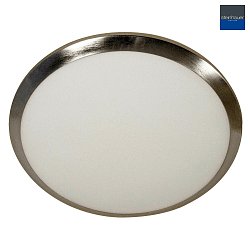 Plafoniera CEILING AND WALL -  26CM rotondo, con anello decorativo, cambered E27 IP20, Acciaio spazzolato dimmerabile