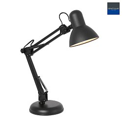 Lampe de table STUDY inclinable E27 IP20, noir 