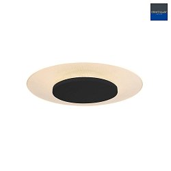 Luminaire de plafond LIDO petit, rond, indirect, perfor IP20, noir mat gradable