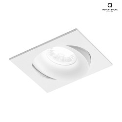 Faretto da incasso RON 1.0 - LED 1-Lampadina, angolare, multipower, rotazione cardanica IP20, opaco, bianco traffico dimmerabile