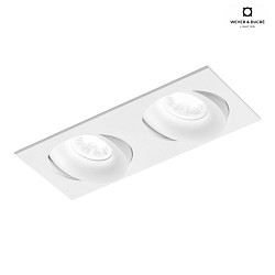 Faretto da incasso RON 2.0 - LED 2-Lampadine, angolare, multipower, rotazione cardanica IP20, opaco, bianco traffico dimmerabile