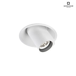 Apparecchio da incasso a soffitto BLIEK ROUND 1.0 girevole, ruotabile IP20, bianco dimmerabile