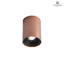 ceiling luminaire SOLID 1.0 - LED cylindrical, cardanic swivelling IP20, copper dimmable