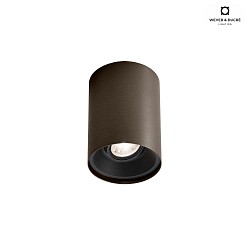 ceiling luminaire SOLID 1.0 - LED cylindrical, cardanic swivelling IP20, bronze dimmable