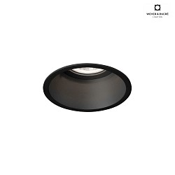 recessed spotlight DEEPER 1.0 MR16 round, rigid, set back GU5.3 IP20, black matt dimmable