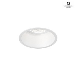 recessed spotlight DEEPER 1.0 MR16 round, rigid, set back GU5.3 IP20, mat, traffic white dimmable