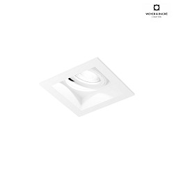 Apparecchio da incasso a soffitto PLANO PETIT 1.0 - LED 1-Lampadina, rotazione cardanica, con molle a scatto IP20, opaco