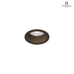 Faretto da incasso DEEP BIJOU IP65 1.0 rigido, con molle a balestra IP65, bronzo dimmerabile