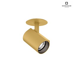 Plafoniera CENO 1.0 Dim-To-Warm, corrente costante, mezzo incasso IP20, oro dimmerabile