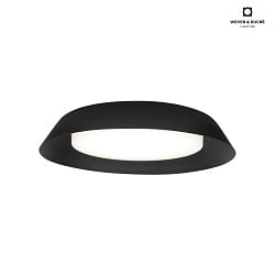 Lampada da parete e soffitto TOWNA 2.0 medio IP44, nero dimmerabile