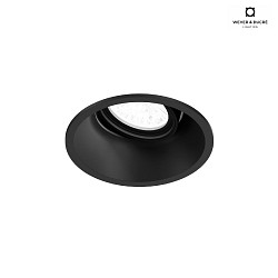 Apparecchio da incasso a soffitto DEEP ADJUST 1.0 - LED con molle a balestra, rotazione cardanica IP20, nero opaco dimmerabile