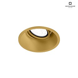 Apparecchio da incasso a soffitto DEEP ADJUST 1.0 - LED con molle a balestra, rotazione cardanica IP20, oro dimmerabile