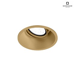 Apparecchio da incasso a soffitto DEEP ADJUST 1.0 - LED rotazione cardanica, con molle a scatto IP20, champagne dimmerabile