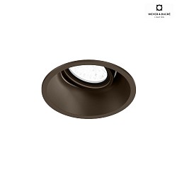 Apparecchio da incasso a soffitto DEEP ADJUST 1.0 - LED con molle a balestra, rotazione cardanica IP20, bronzo dimmerabile