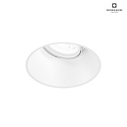 Plafonnier encastr DEEP ADJUST TRIMLESS 1.0 affleurant, pivotant  la cardan, avec ressorts  pince IP20, mat