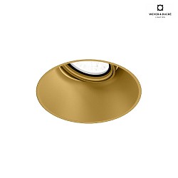 ceiling recessed luminaire DEEP ADJUST TRIMLESS 1.0 flush, cardanic swivelling, with wire springs IP20, gold dimmable