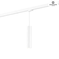 Luminaire suspendu triphas RAY ON TRACK 3.0 - PAR16 cylindrique, langue, avec adaptateur GU10 IP20, mat, blanc trafic gradable