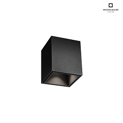 LED Aufbau-Downlight BOX MINI 1.0, IP20, 7x7cm, 230V, CRi >90, dimmbar, 2700K 30, schwarz