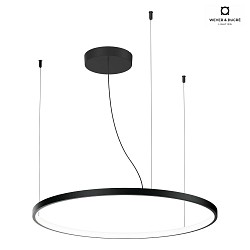 Luminaire  suspension KUJO 3.0 1 voie, forme de l'anneau IP20, noir mat gradable