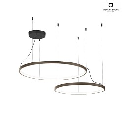 pendant luminaire KUJO 3.2 2-fold, ring shape IP20, bronze dimmable